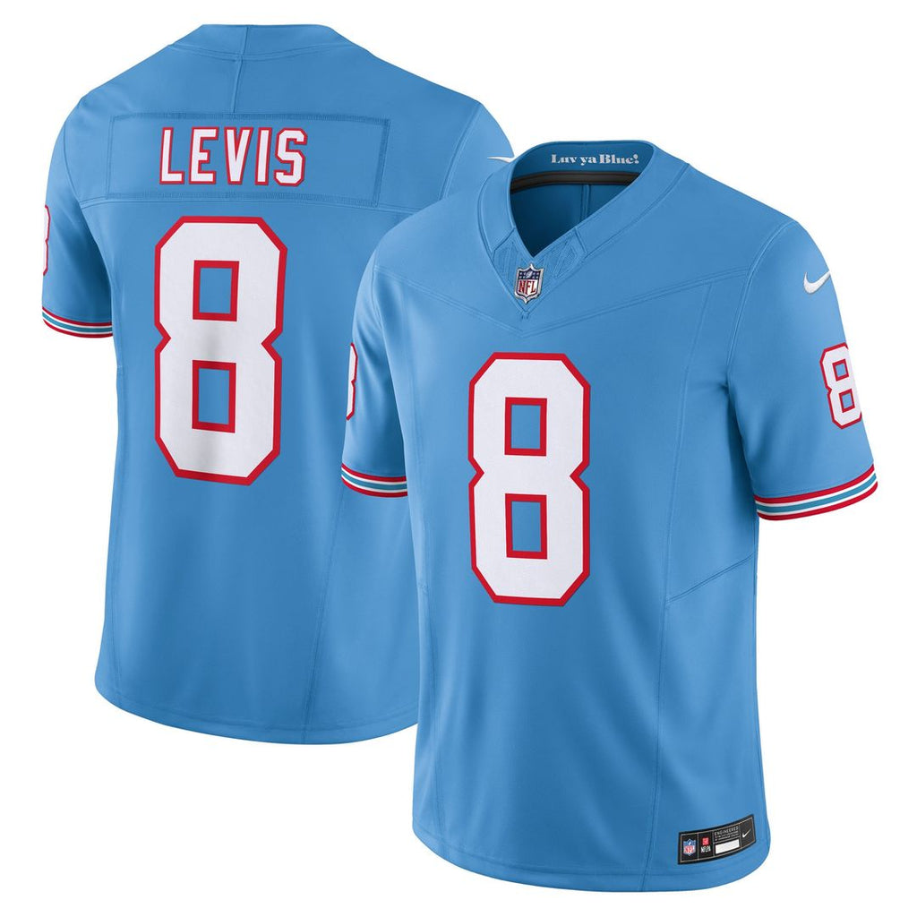 Will Levis Tennessee Titans Nike Alternate Oilers Throwback Vapor F.U.S.E. Limited Official Jersey - Light Blue