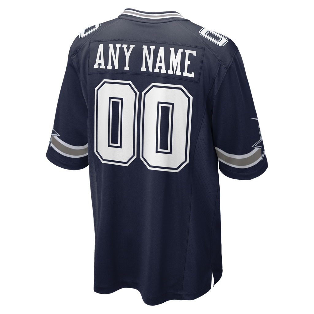 Dallas Cowboys Nike Custom Game Official Jersey - Navy