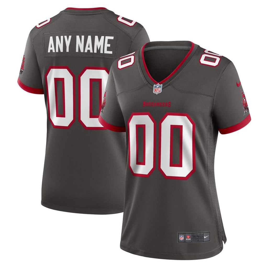 Tampa Bay Buccaneers Nike Women's Alternate Custom Game Official Jersey - Pewter