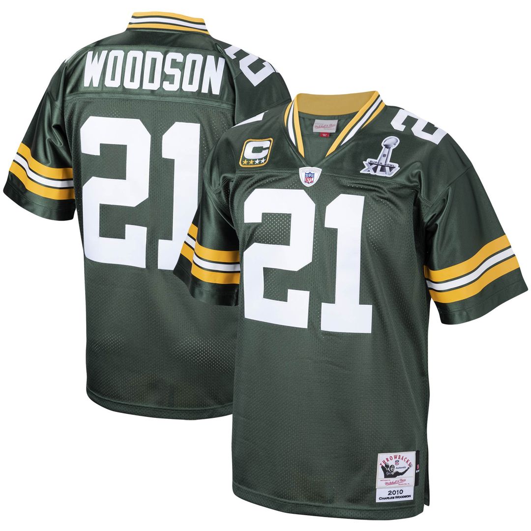 Charles Woodson Green Bay Packers 2010 Mitchell & Ness Authentic Throwback Retired Player Official Jersey - Green