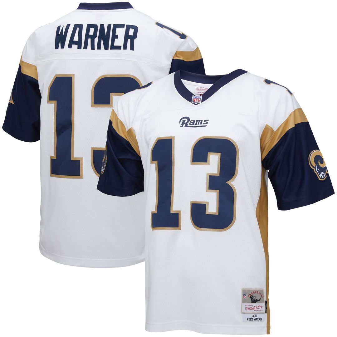 Kurt Warner Los Angeles Rams Mitchell & Ness Big & Tall 2001 Retired Player Replica Official Jersey - White