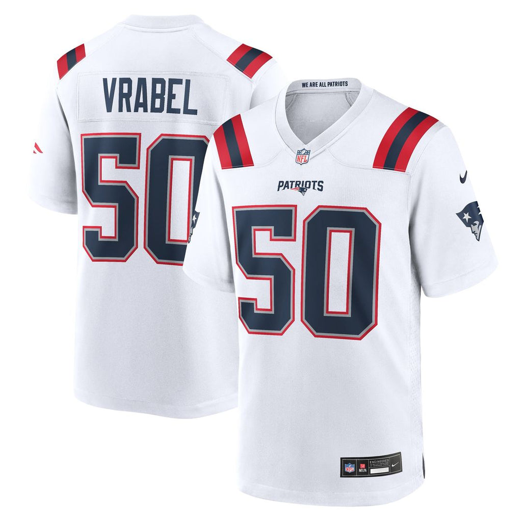 Mike Vrabel New England Patriots Nike Retired Player Game Official Jersey -  White
