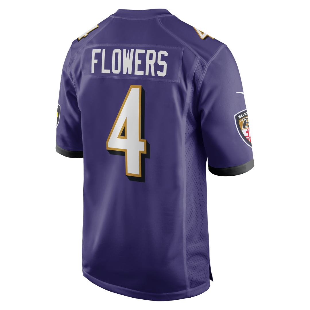 Zay Flowers Baltimore Ravens Nike Game Jersey - Purple