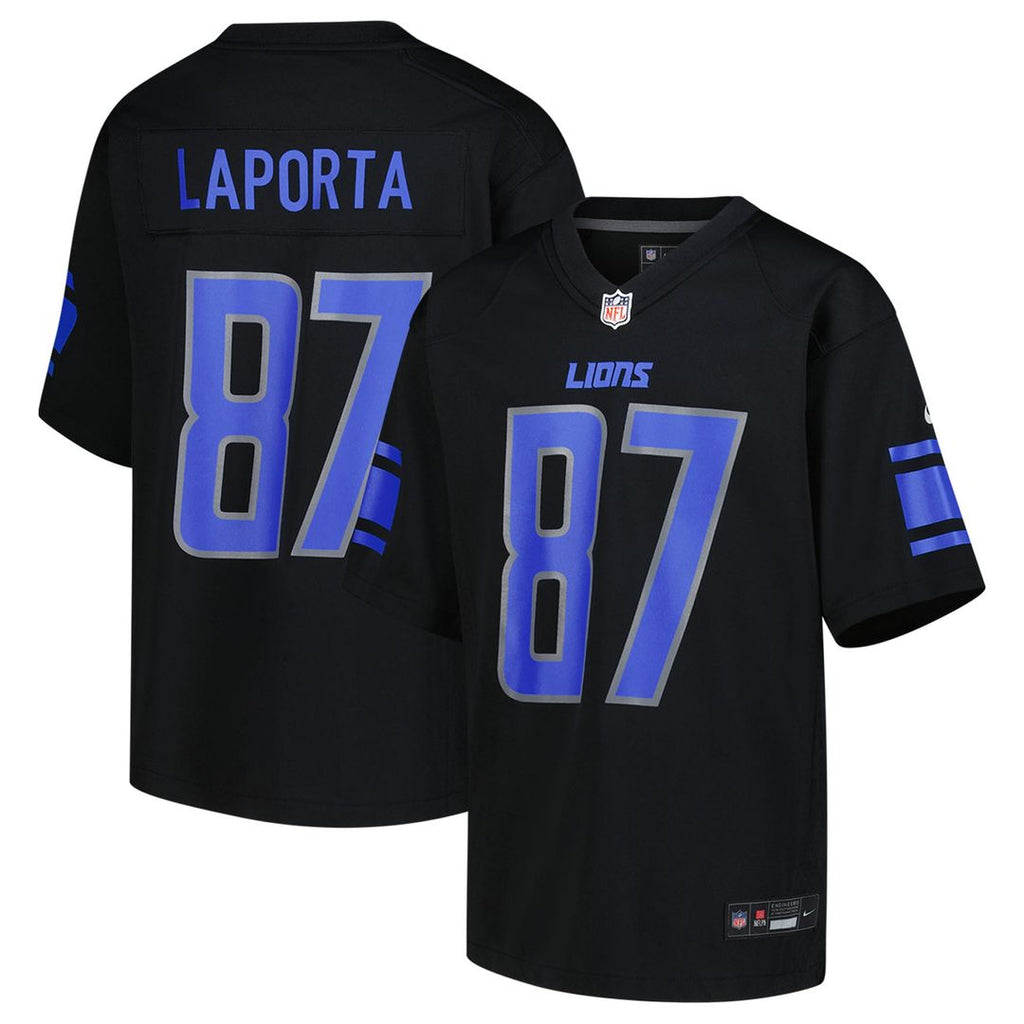 Sam LaPorta Detroit Lions Nike Youth Game Official Jersey - Black