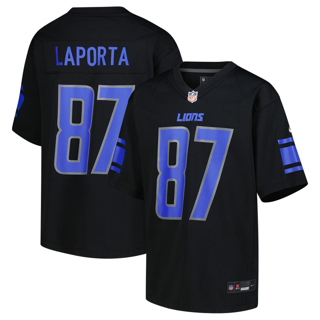 Sam LaPorta Detroit Lions Nike Youth Game Official Jersey - Black