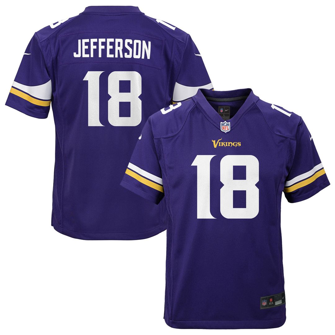 Justin Jefferson Minnesota Vikings Nike Youth Game Jersey - Purple