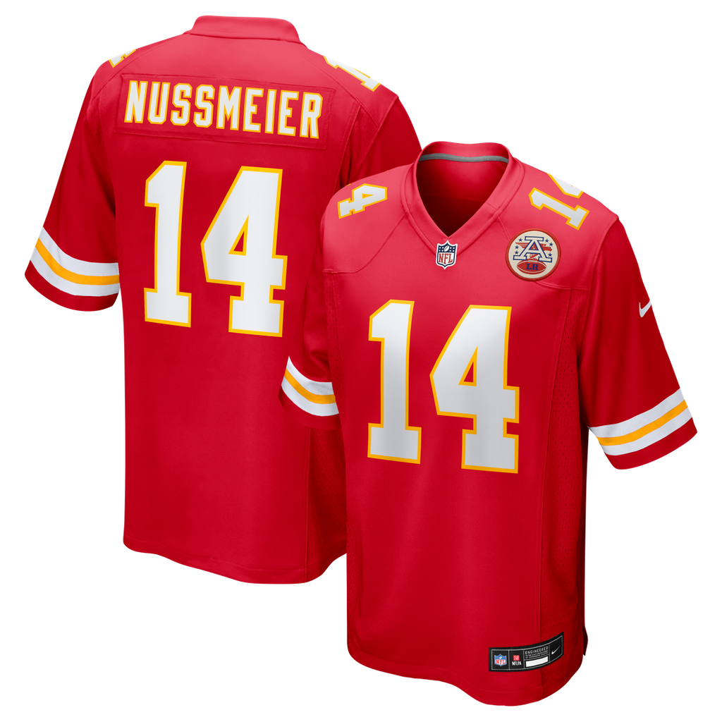 Garrett Nussmeier Kansas City Chiefs Nike Game Official Jersey - Red