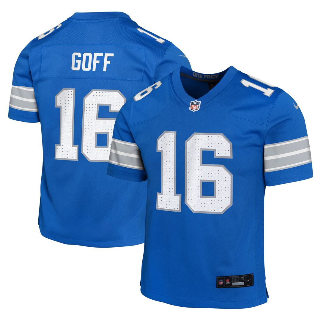 Jared Goff Detroit Lions Nike Youth Game Official Jersey - Black