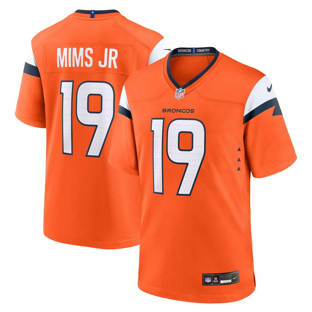 Marvin Mims Jr Denver Broncos Nike Team Game Official Jersey -  Orange