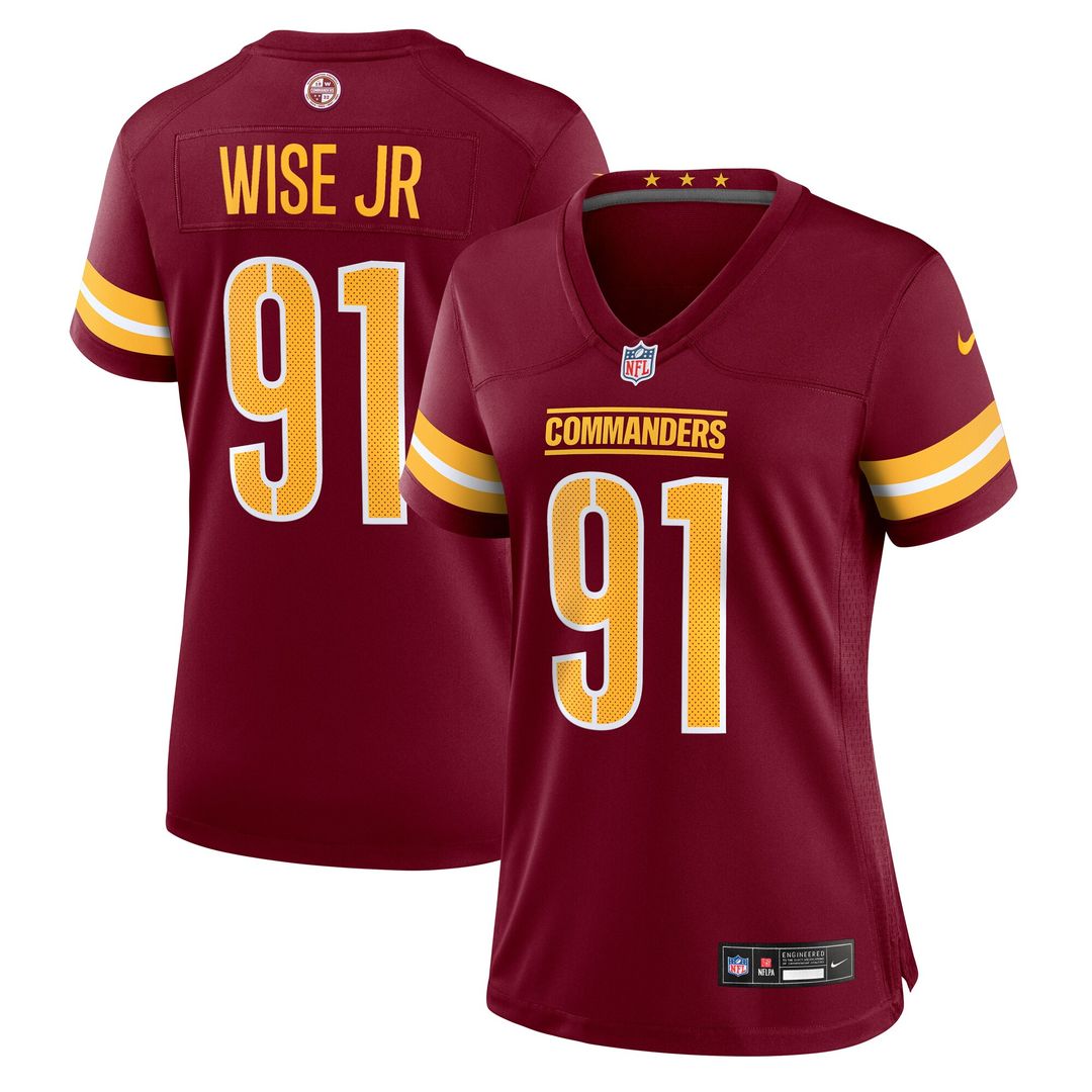 Deatrich Wise Jr. Washington Commanders Nike Women's Team Game Jersey - Burgundy