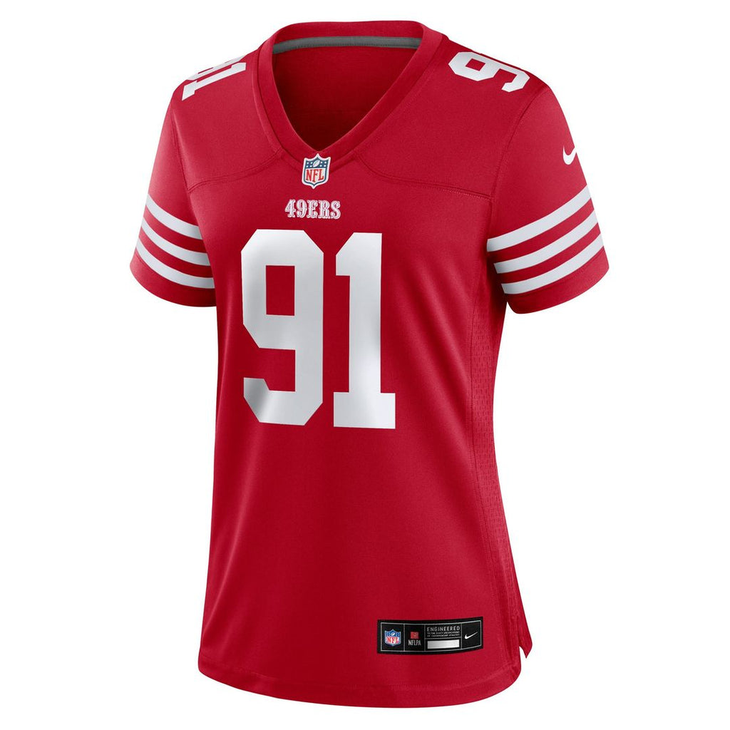 Sam Okuayinonu San Francisco 49ers Nike Women's Team Game Official Jersey -  Scarlet