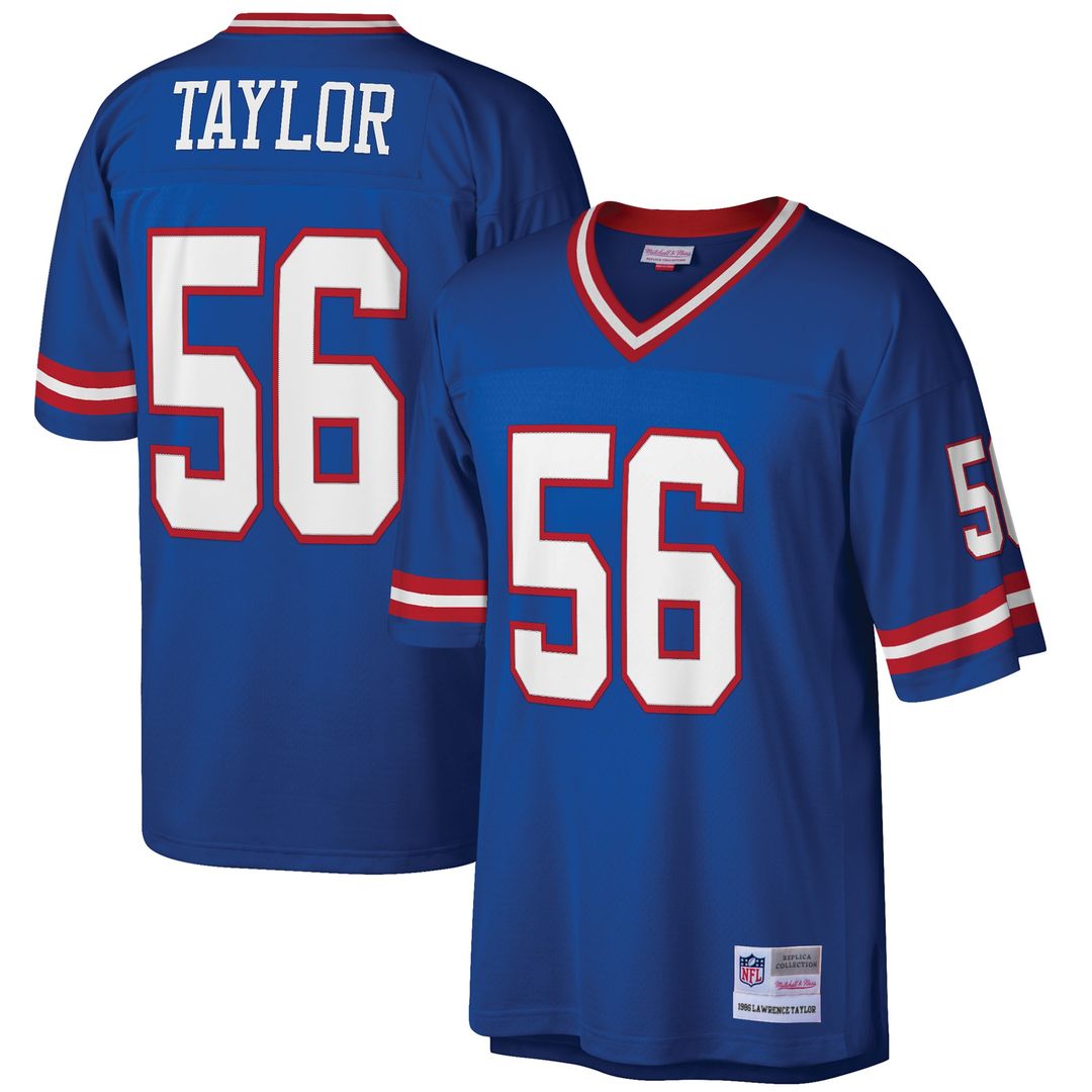 Lawrence Taylor New York Giants Mitchell & Ness Big & Tall 1986 Retired Player Replica Official Jersey - Royal