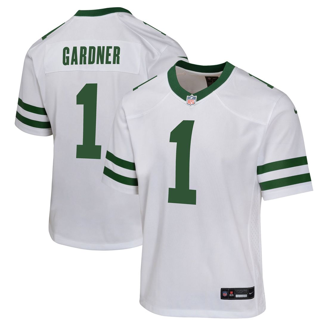 Ahmad Sauce Gardner New York Jets Nike Youth Game Official Jersey - White