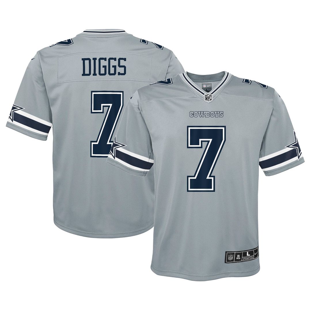 Trevon Diggs Dallas Cowboys Nike Youth Inverted Game Official Jersey - Silver