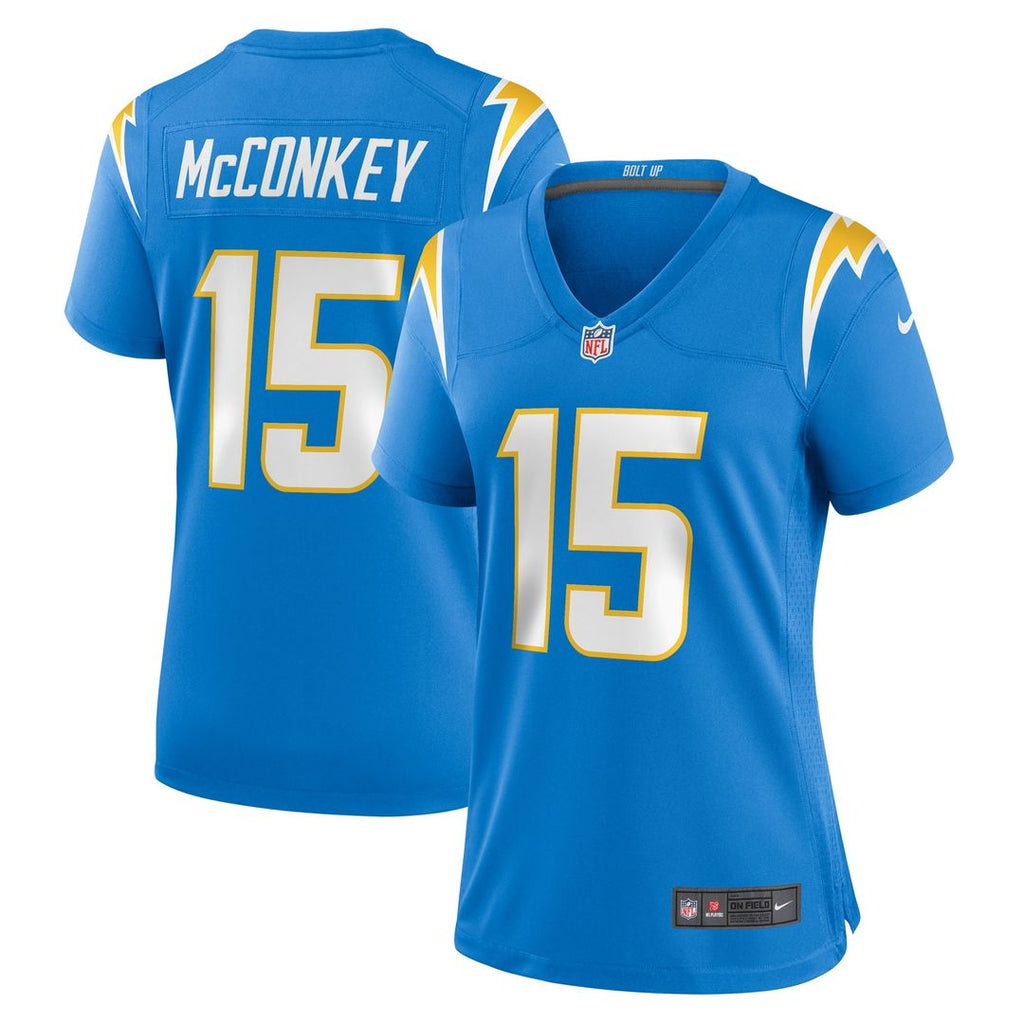Ladd McConkey Los Angeles Chargers Nike Women's  Game Official Jersey -  Powder Blue