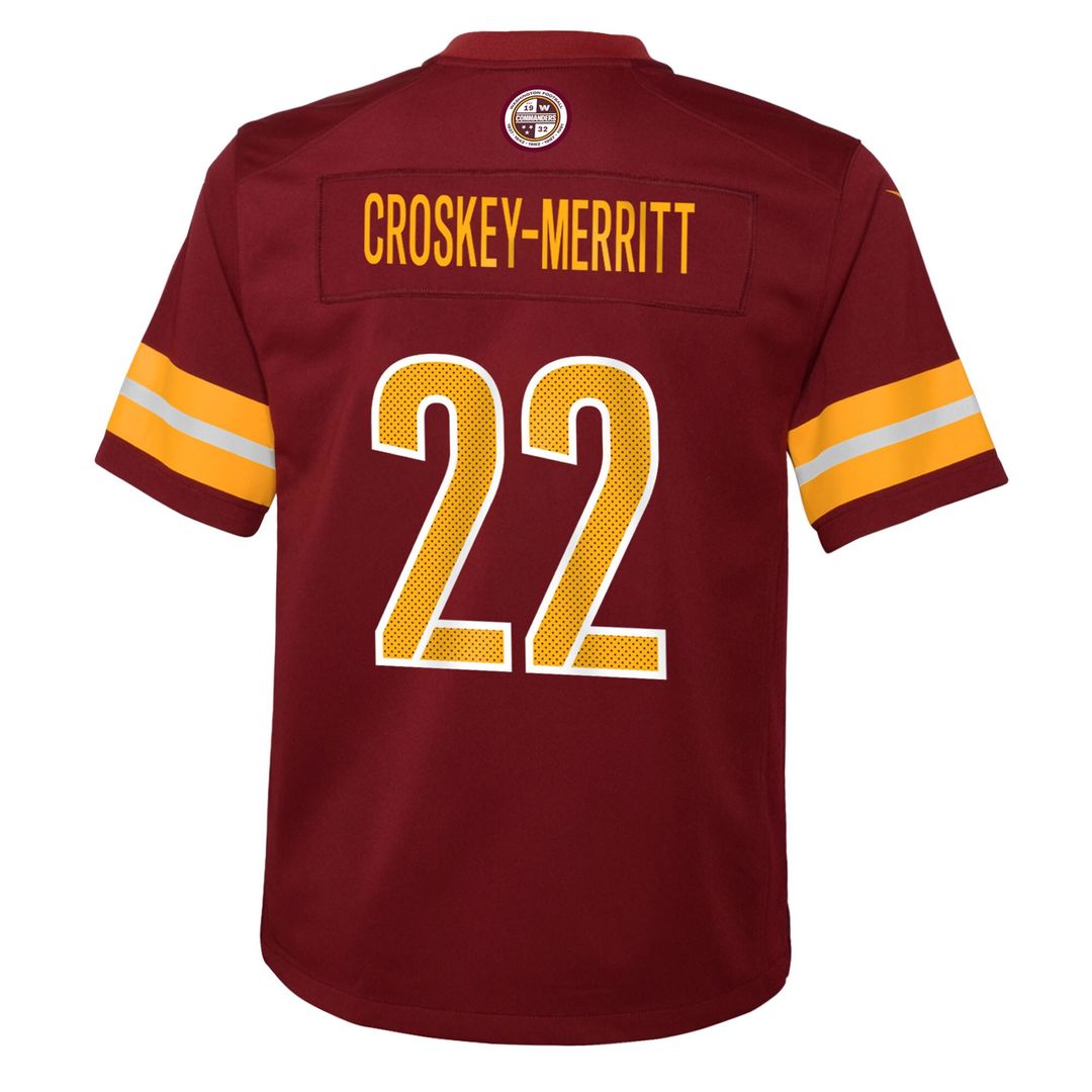 Jacory Croskey-Merritt Washington Commanders Nike Youth Team Game Jersey - Burgundy