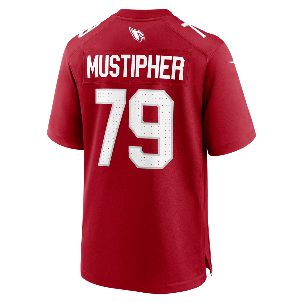 PJ Mustipher Arizona Cardinals Nike Team Game Jersey - Cardinal