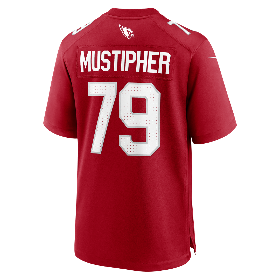 PJ Mustipher Arizona Cardinals Nike Team Game Jersey - Cardinal