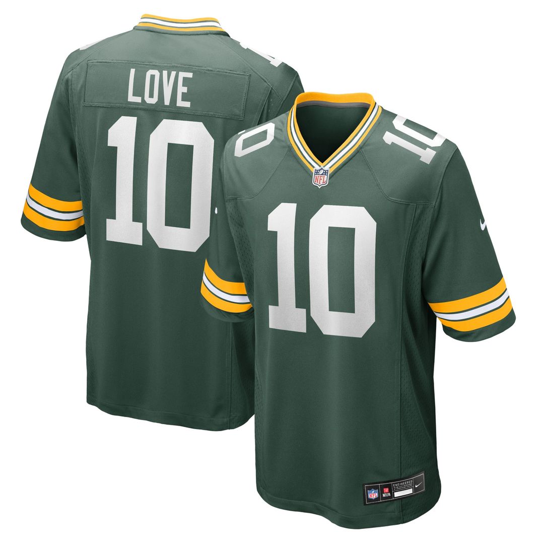 Jordan Love Green Bay Packers Nike Player Game Official Jersey - Green