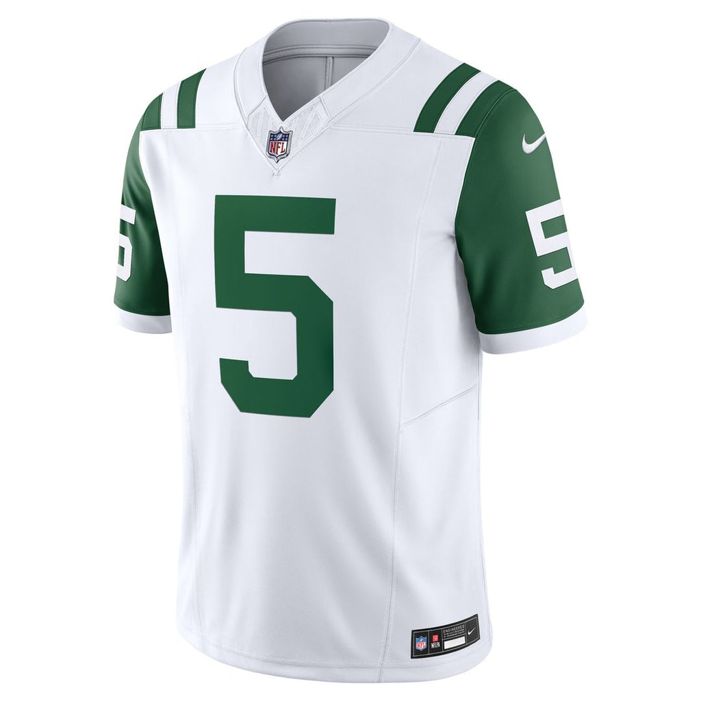 Garrett Wilson New York Jets Nike Classic Alternate Vapor F.U.S.E. Limited Official Jersey - White