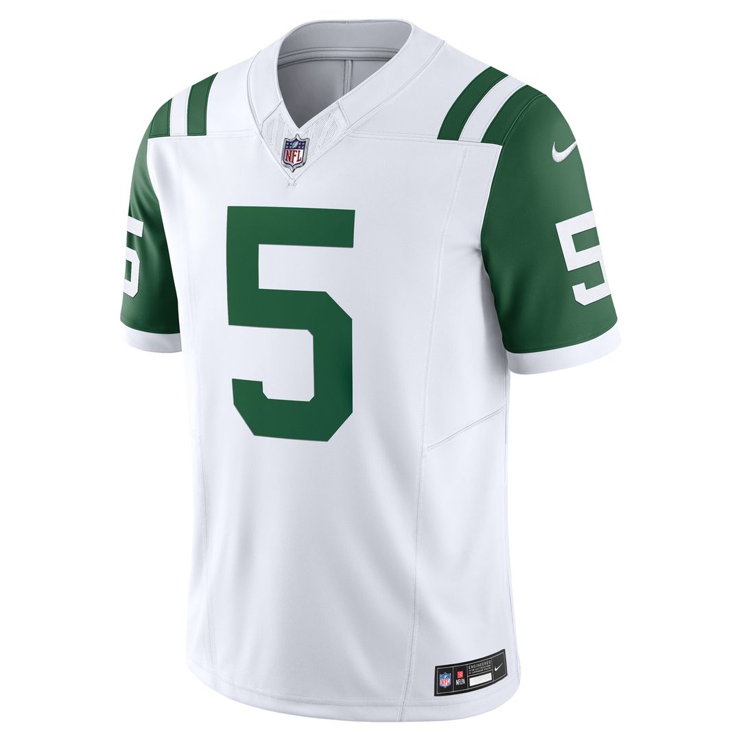 Garrett Wilson New York Jets Nike Classic Alternate Vapor F.U.S.E. Limited Official Jersey - White