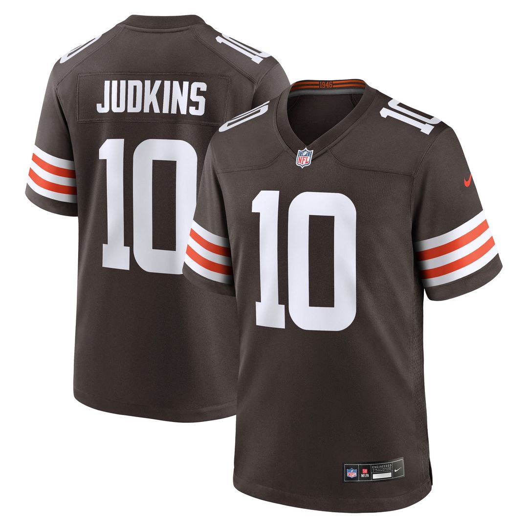 Quinshon Judkins Cleveland Browns Nike 2025 NFL Draft Game Official Jersey - Brown