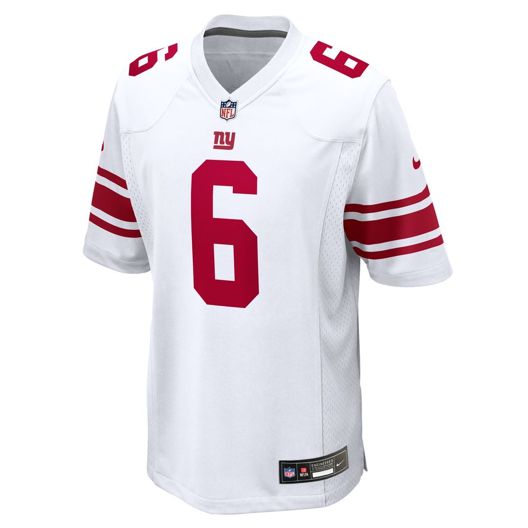 Jaxson Dart New York Giants Nike  Game Official Jersey - White