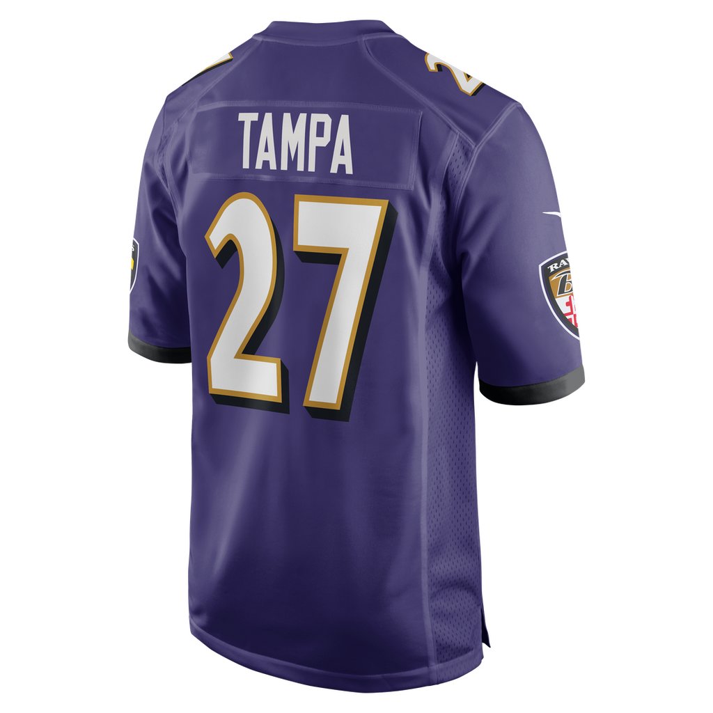T.J. Tampa Baltimore Ravens Nike Team Game Official Jersey -  Purple