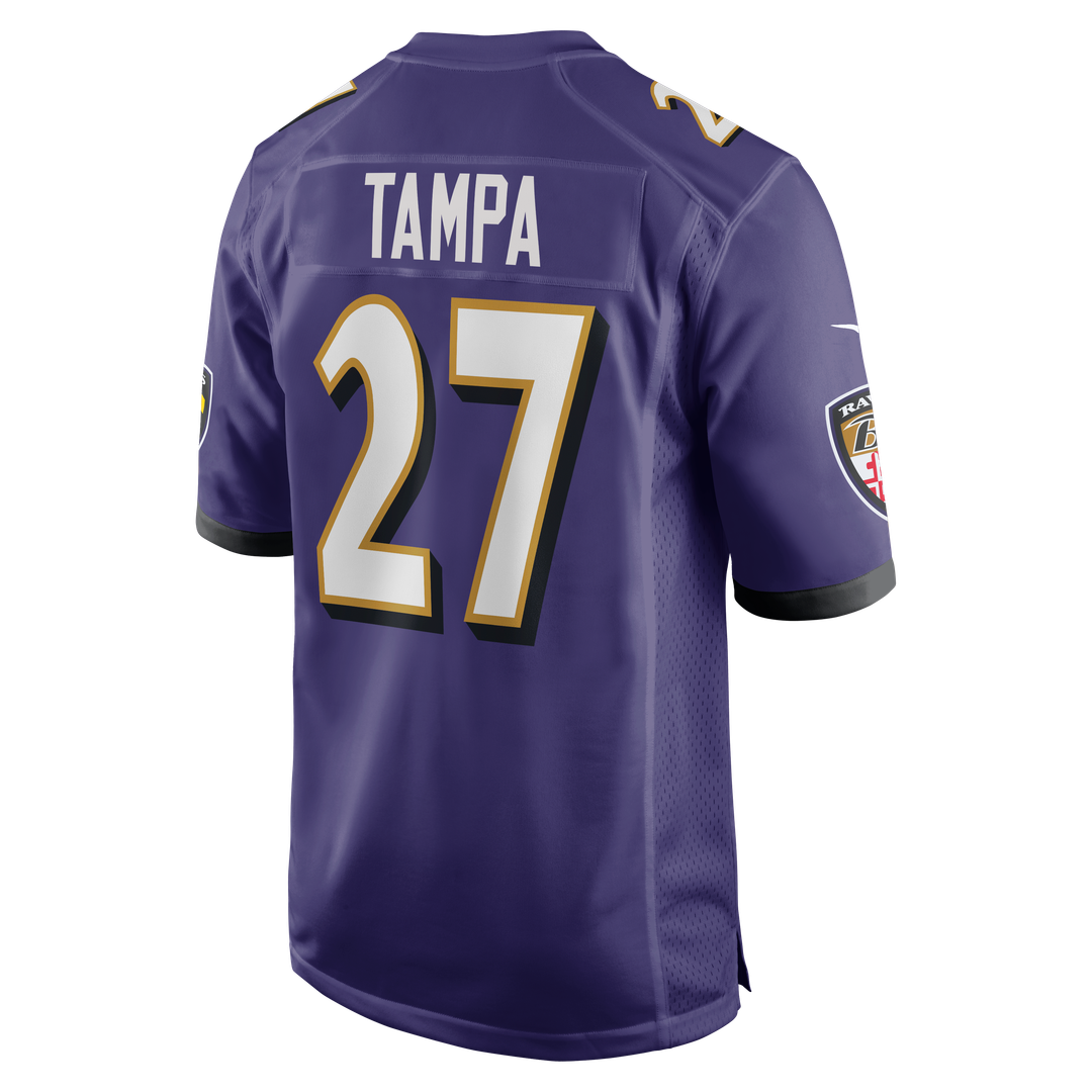 T.J. Tampa Baltimore Ravens Nike Team Game Official Jersey -  Purple