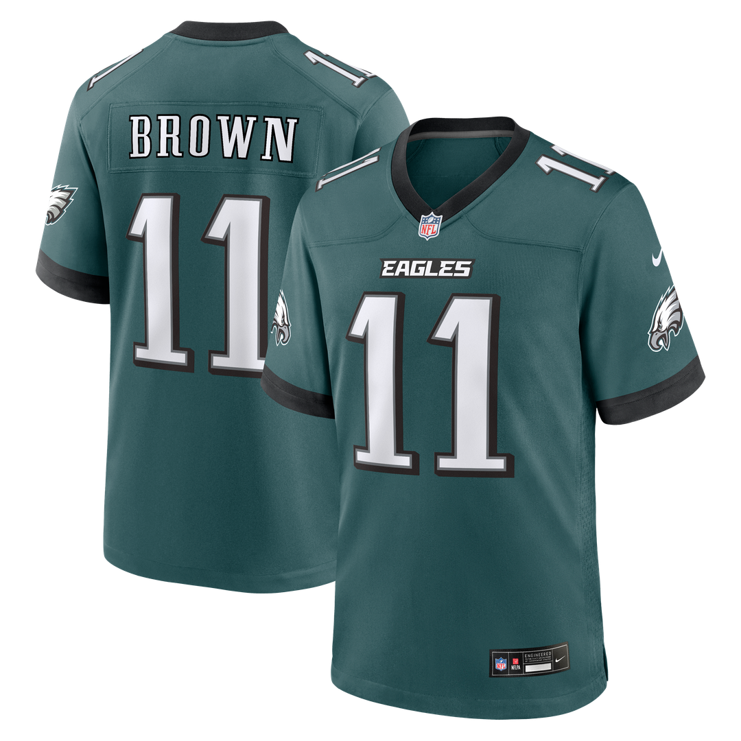 A.J. Brown Philadelphia Eagles Nike Team Game Jersey - Midnight Green