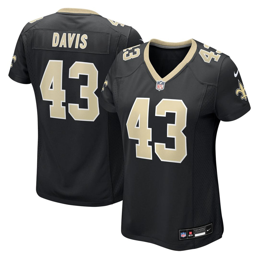 Michael Davis New Orleans Saints Nike Women's Team Game Official Jersey -  Black