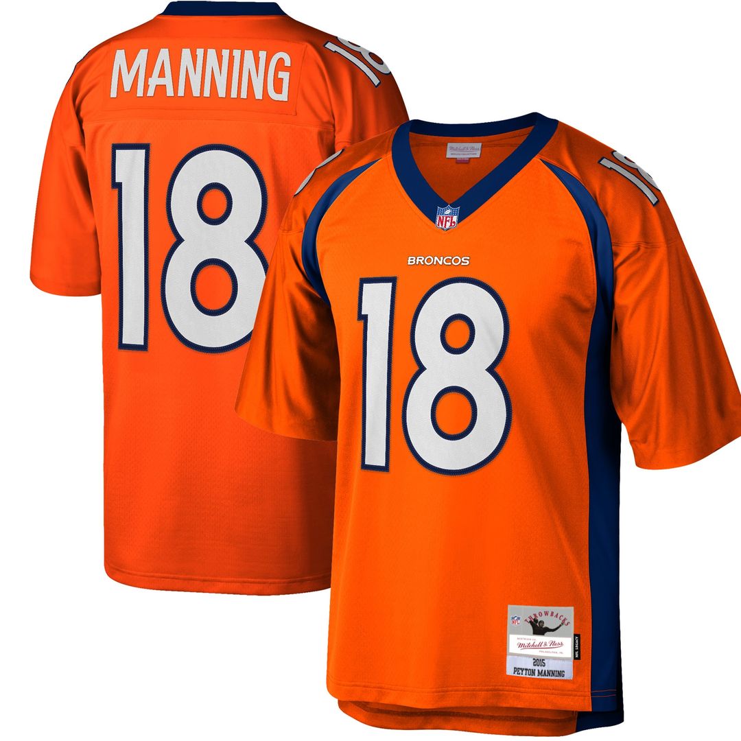 Peyton Manning Denver Broncos Mitchell & Ness Big & Tall 2015 Retired Player Replica Official Jersey - Orange