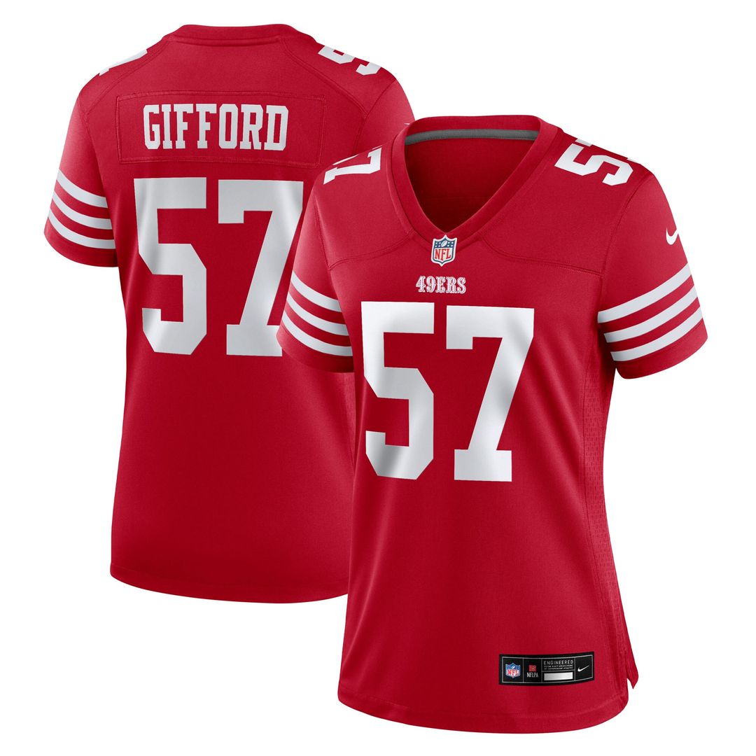 Luke Gifford San Francisco 49ers Nike Women's Team Game Official Jersey -  Scarlet