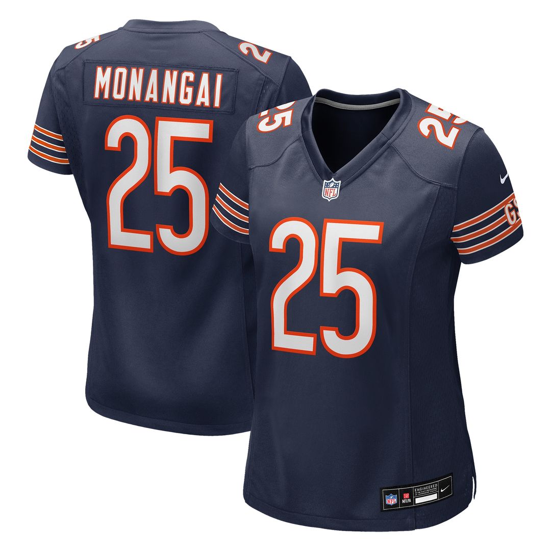 Kyle Monangai Chicago Bears Nike Women's Team Game Official Jersey -  Navy