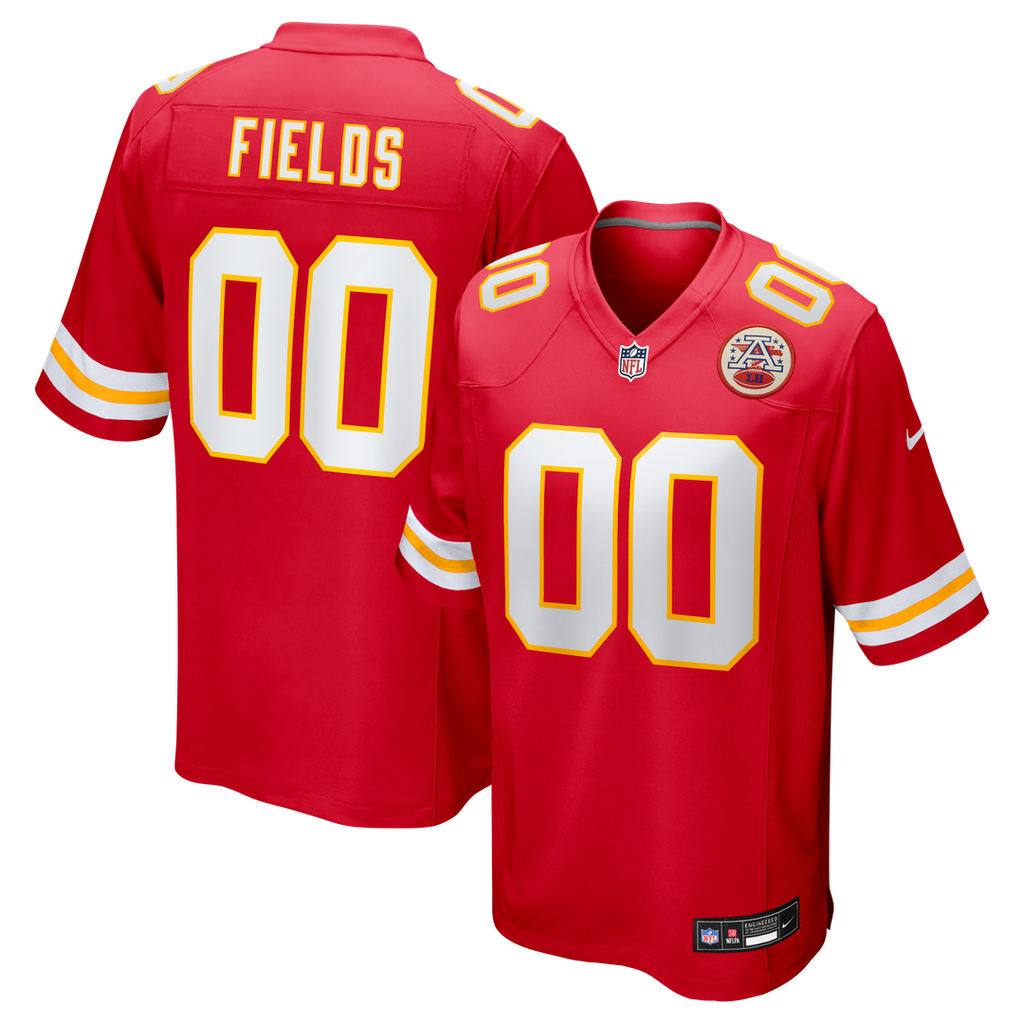 Justin Fields Kansas City Chiefs Nike Game Official Jersey - Red