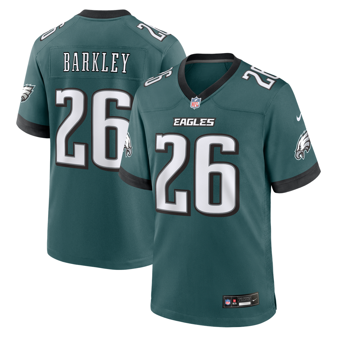 Saquon Barkley Philadelphia Eagles Nike Team Game Jersey - Midnight Green