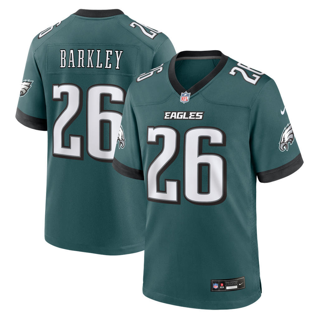 Saquon Barkley Philadelphia Eagles Nike Team Game Jersey - Midnight Green