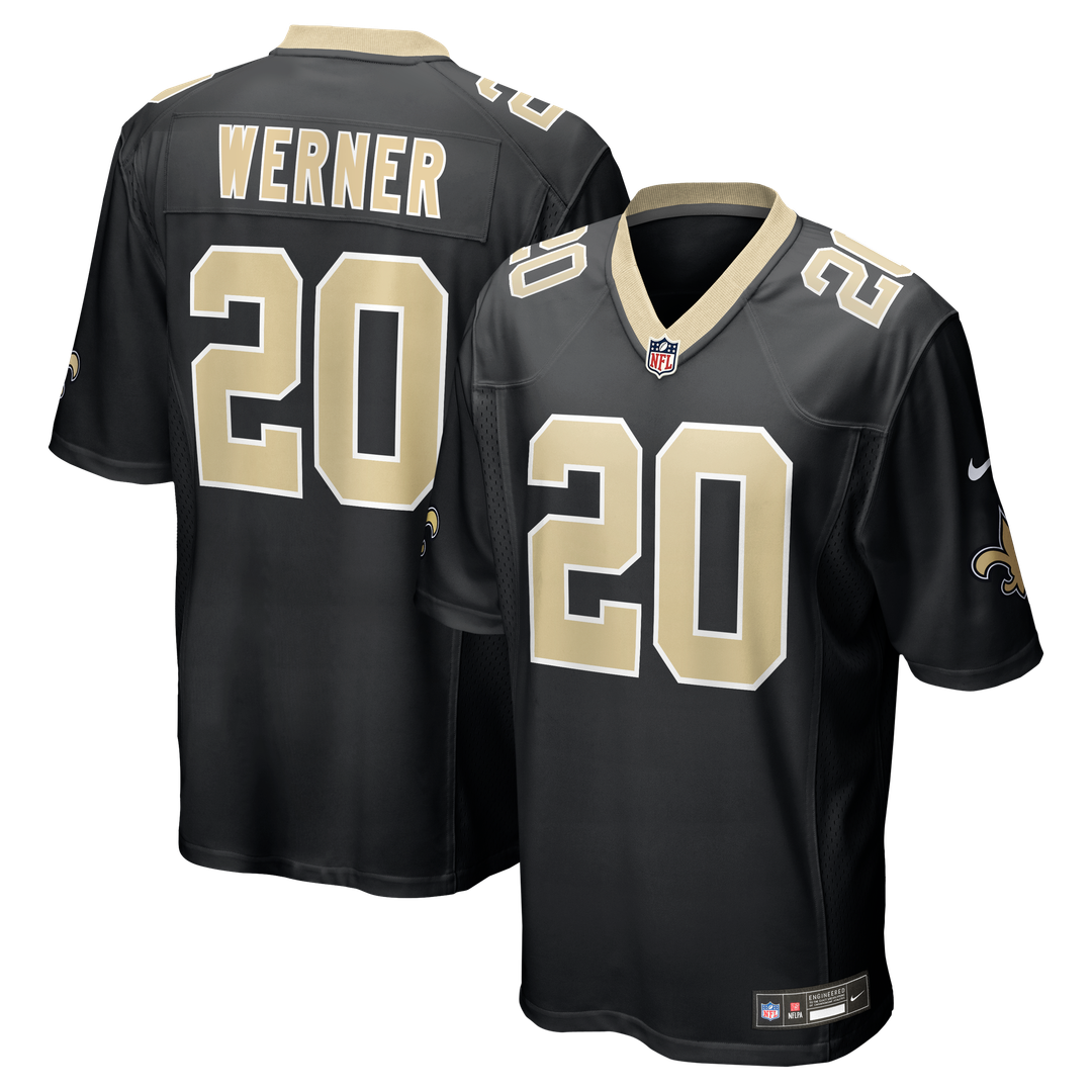 Pete Werner New Orleans Saints Nike Game Official Jersey - Black