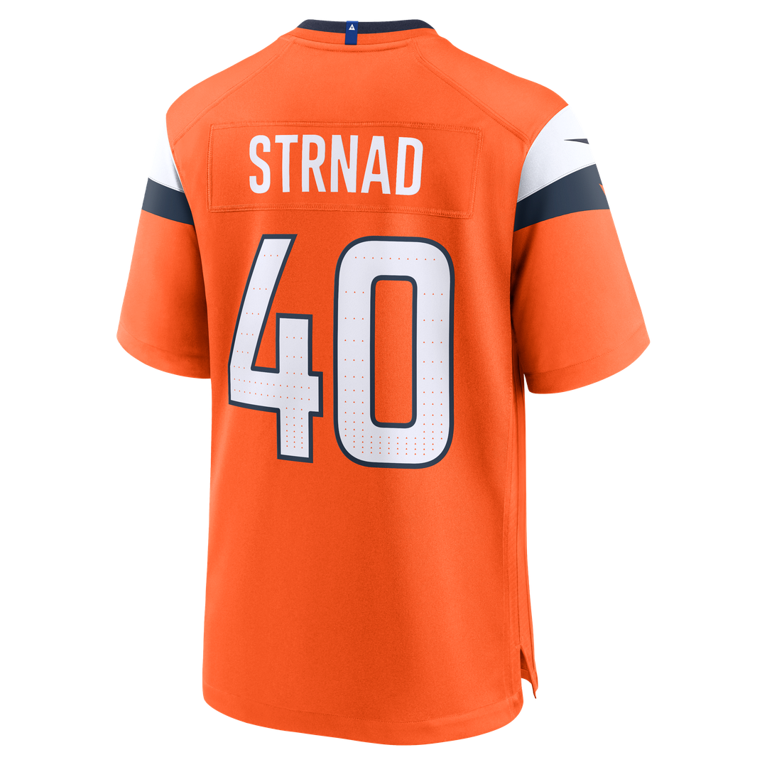 Justin Strnad Denver Broncos Nike Team Game Official Jersey -  Orange