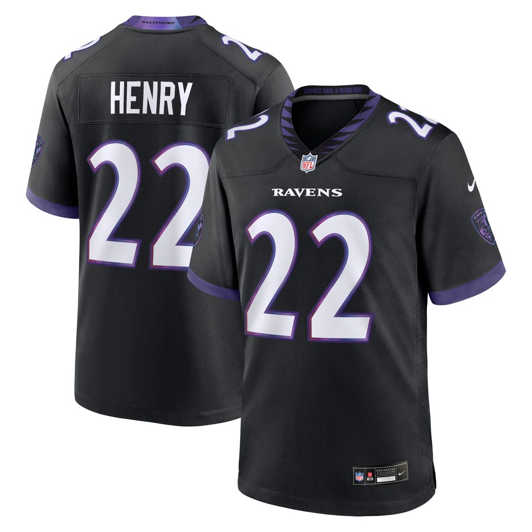 Derrick Henry Baltimore Ravens Nike Alternate Game Official Jersey - Black