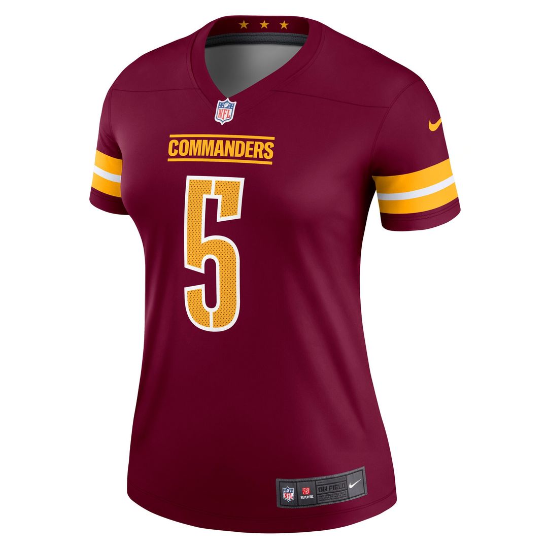 Jayden Daniels Washington Commanders Nike Women's Legend Player Performance Top - Burgundy
