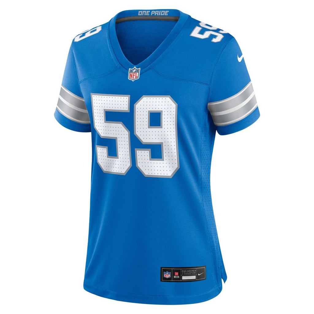 Giovanni Manu Detroit Lions Nike Women's Team Game Official Jersey -  Blue