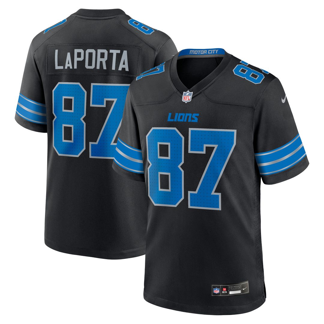 Sam LaPorta Detroit Lions Nike 2nd Alternate Game Jersey - Black