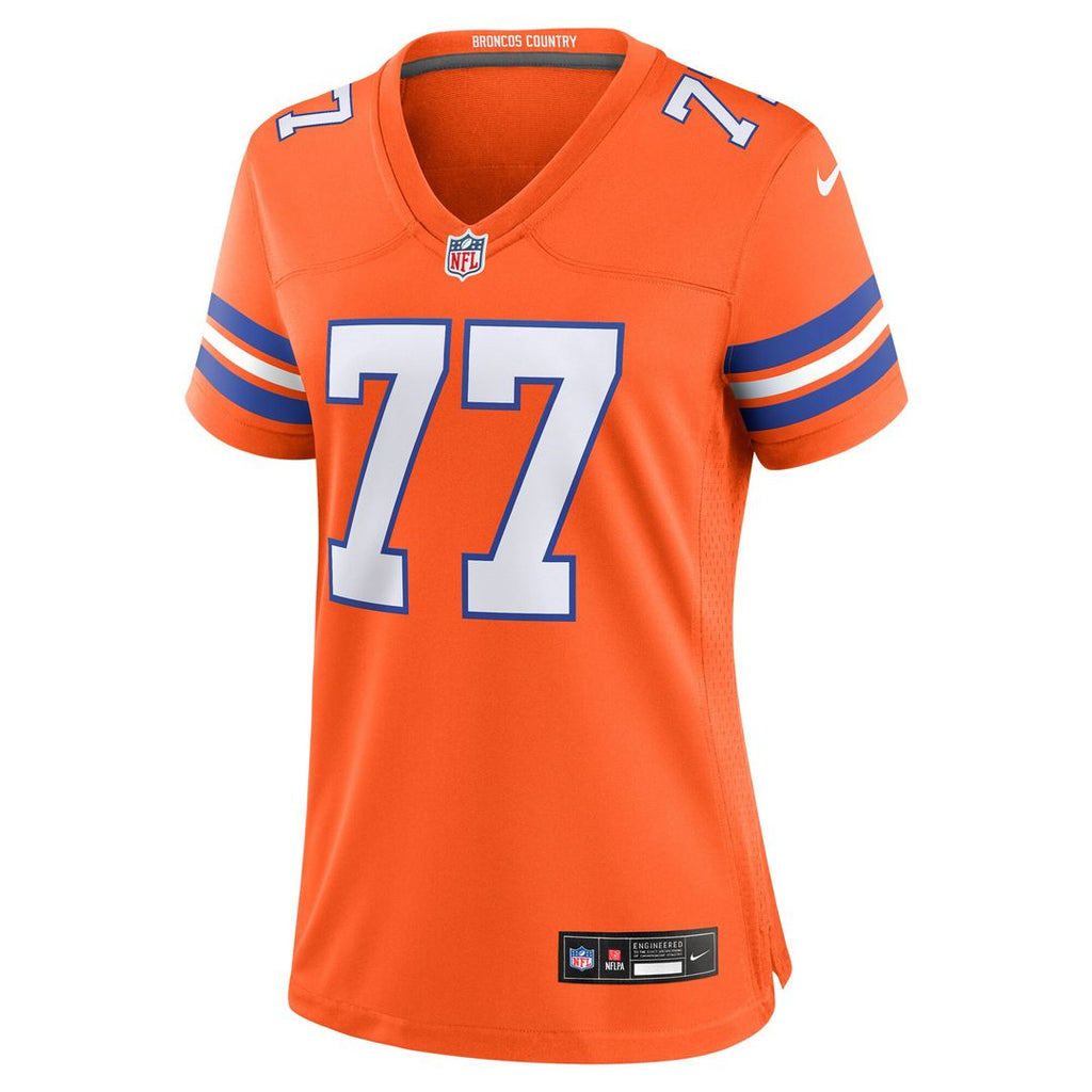 Quinn Meinerz Denver Broncos Nike Women's Mile High Collection 1977 Throwback Player Game Official Jersey - Orange