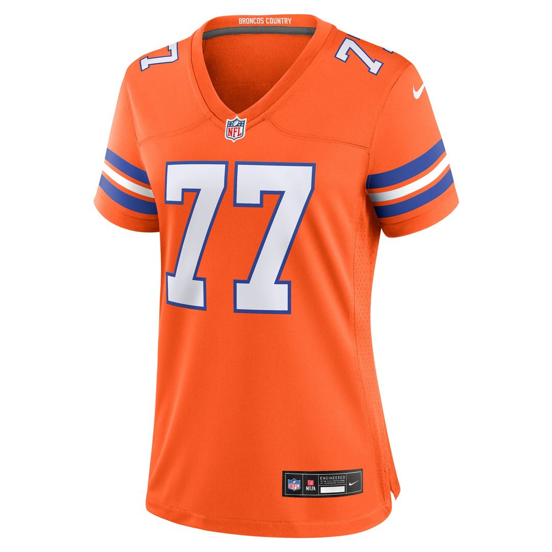 Quinn Meinerz Denver Broncos Nike Women's Mile High Collection 1977 Throwback Player Game Official Jersey - Orange