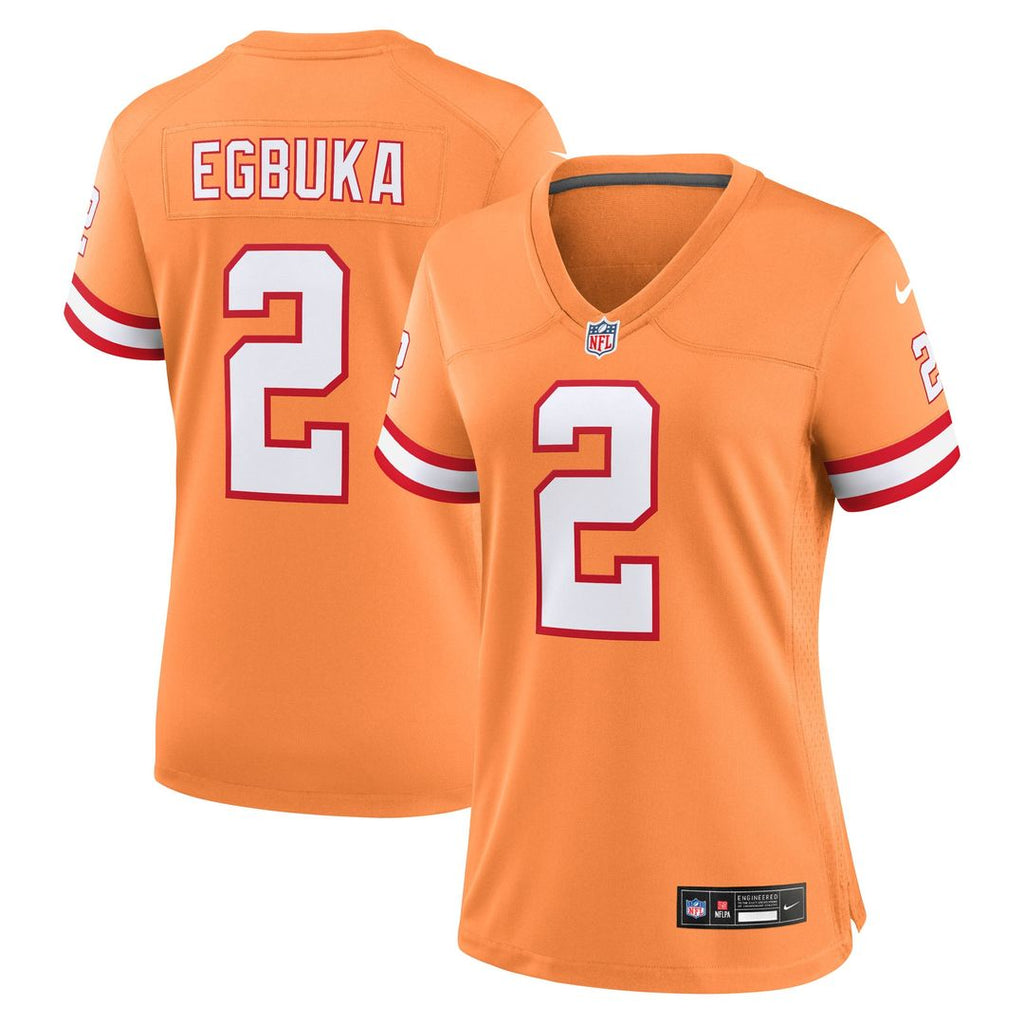 Emeka Egbuka Tampa Bay Buccaneers Nike Women's Alternate 2 Game Jersey - Creamsicle