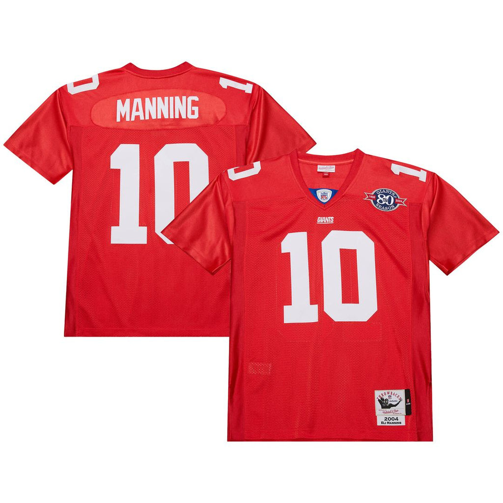 Eli Manning New York Giants 2004 Mitchell & Ness Authentic Throwback Retired Player Official Jersey - Red