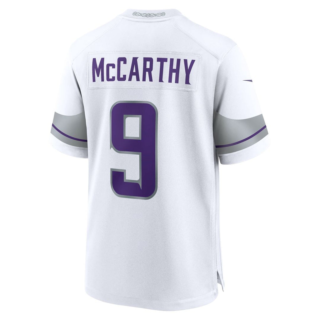 J.J. McCarthy Minnesota Vikings Nike Alternate Game Player Official Jersey - White