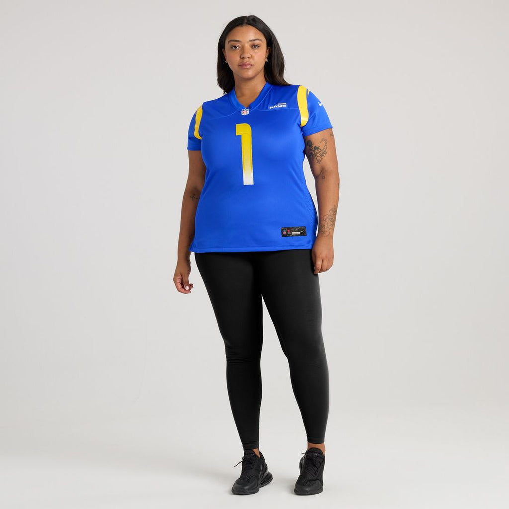 Number 1 Bride Los Angeles Rams Nike Women's Game Official Jersey - Royal