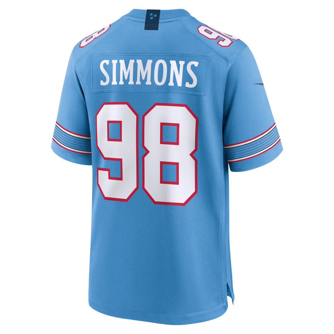 Jeffery Simmons Tennessee Titans Nike Game Jersey - Light Blue